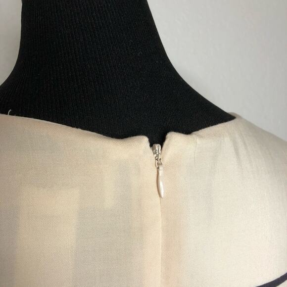 Anthropologie Corey Lynn Calter cream stripe floral asymmetrical dress size 2 - Picture 10 of 16